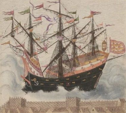 File:A four-masted Turkish warship, Johannes Lewenklau, 1586.jpg