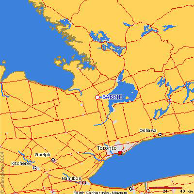 File:Barrie in relation to Southern Ontario.png