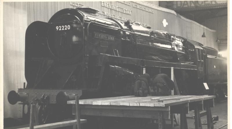 File:BR 9F 92220 at Swindon March 1960.jpg