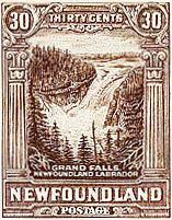 File:Grand Falls, Labrador Newfoundland Stamp (1931).jpg