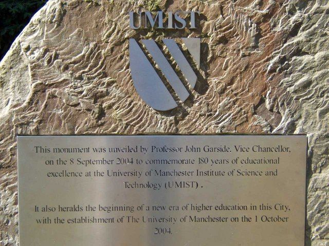 File:UMIST Plaque - geograph.org.uk - 276315.jpg