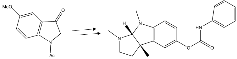 File:Chemical synthesis of phenserine.png