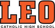 File:Leo Catholic High School name logo.png