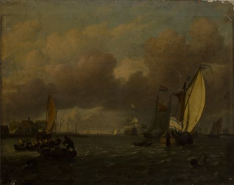 File:Ludolf Bakhuizen. Seascape with ships.jpg