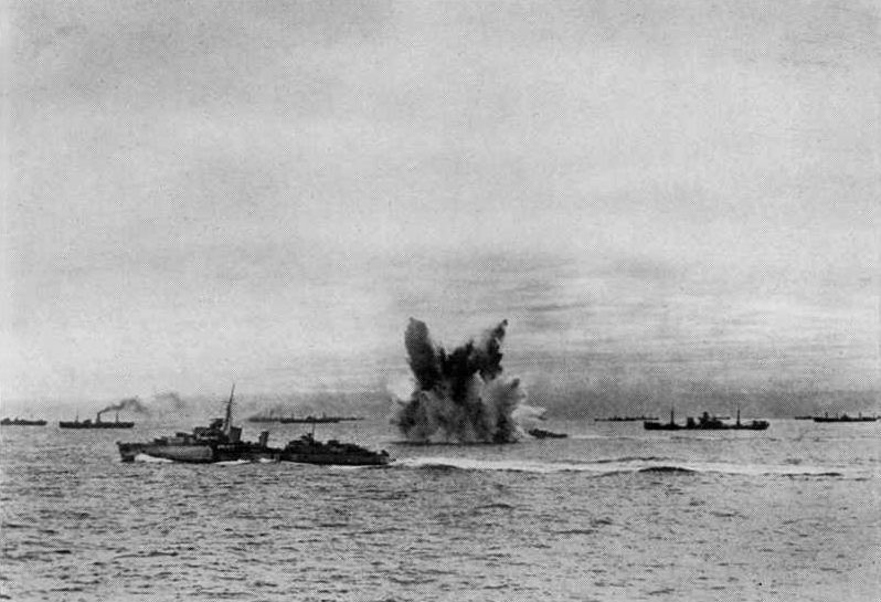 File:Torpedo explosion in convoy c1942.jpg