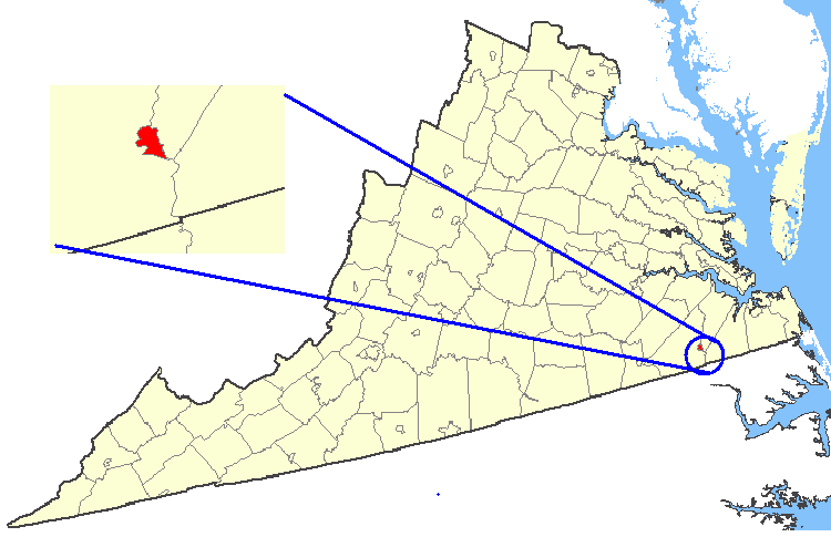 File:Map showing Franklin city, Virginia.png