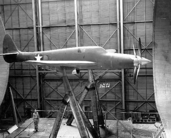 File:Republic XP-69 mockup in wind tunnel.jpg