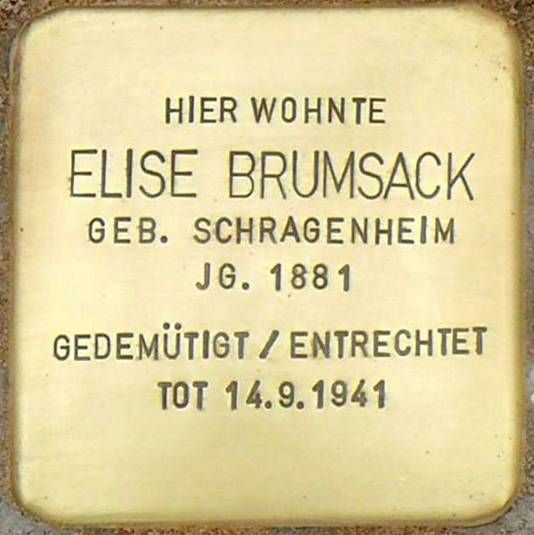 File:Beverstedt Stolperstein Poststraße 16 Brumsack Elise.jpg