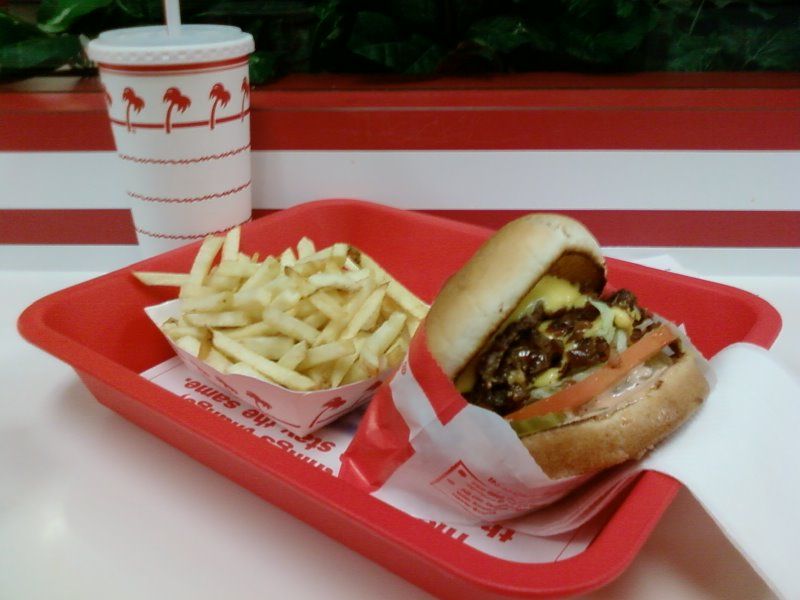 File:In-N-Out Burger hamburger, fries and soda.jpg