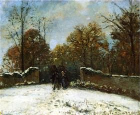 File:Pissarro - entering-the-forest-of-marly-snow-effect.jpg