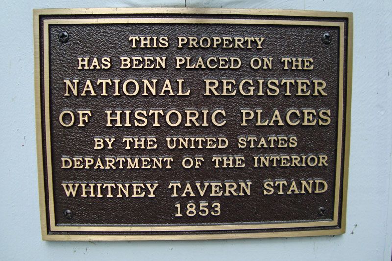 File:Whitney Tavern Stand - NRHP Sign.jpg