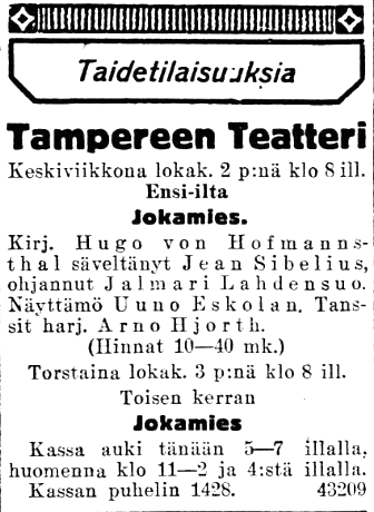 File:JSibelius 01Oct1929 Jokamies Tampere Aamulehti.png