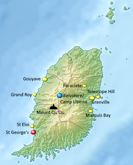 File:Grenada; main location during Fédon's rebellion, 1795-1796.png