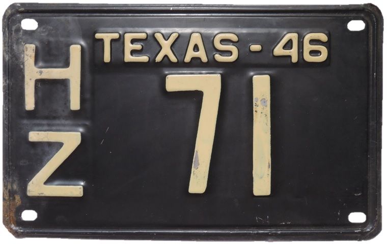 File:1946 Texas license plate HZ 71.jpg