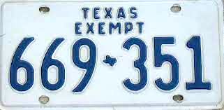 File:Texas exempt license plate, c. 2002.png