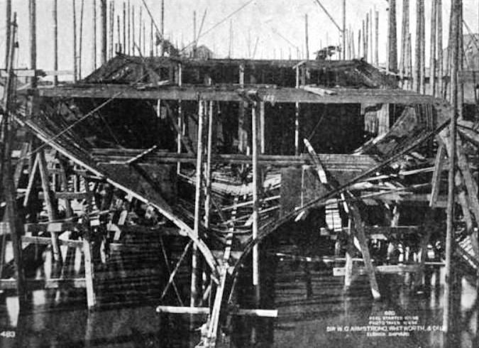 File:Hatsuse hull under construction 1901.JPG