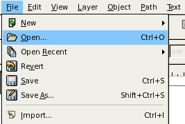 File menu