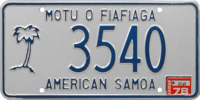 File:American Samoa license plate 1977 3540.png