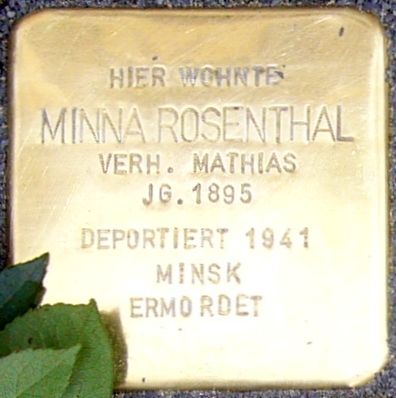 File:Cuxhaven Stolperstein Minna Rosenthal.jpg