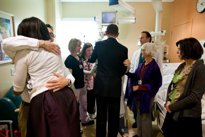 File:Obama Barber University Medical Center Tucson 2011.jpg