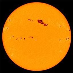 File:Sunspots on sun.jpg