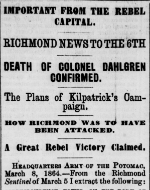 File:Dahlgren Raid Headline March 1864.png