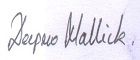 Signature of Deepro Mallick, as of in 15th July, 2017