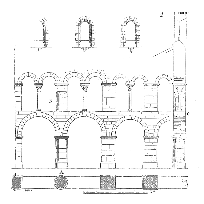 Section and plan, 1857