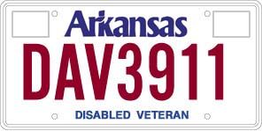 File:Arkansas Disabled Veteran Free license plate.jpg