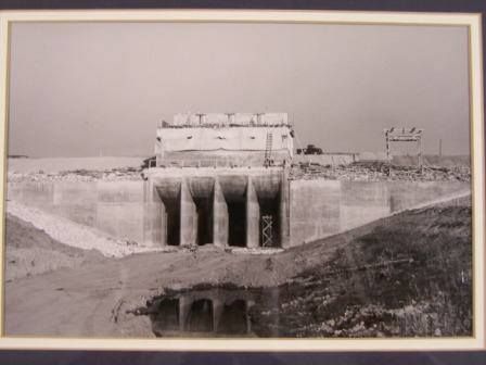 File:Lake Texarkana Dam Gates During Construction.jpg