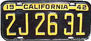 File:1942 California passenger license plate.jpg