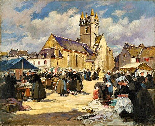 File:Henri Alphonse Barnoin - Marché à Quimperlé.jpg