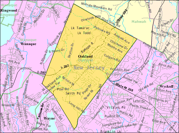 File:Census Bureau map of Oakland, New Jersey.png