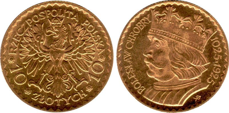 File:10 zlotych 1925 Bolesław Chrobry.jpg