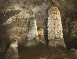 File:Stalagmites Carlsbad Caverns.jpg