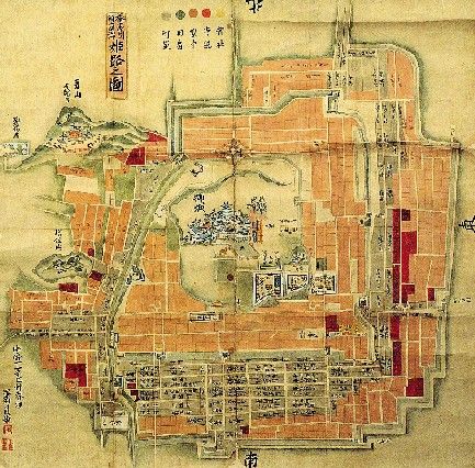 File:Old map of Himeji castle.jpg