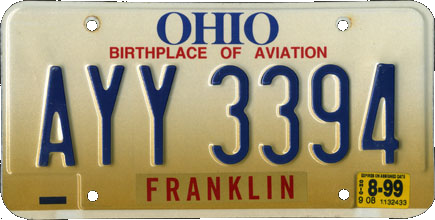 File:Ohio license plate, August 1999 (Franklin County).png