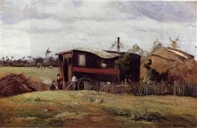 File:Pissarro - the-bohemian-s-wagon-1862.jpg