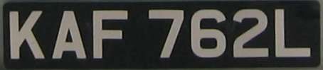 File:United Kingdom license plate KAF 762L 1963.jpg