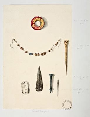 File:Scratchbury camp finds watercolour 1869.jpg