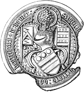 File:Seal WalterHungerford 1stBaronHungerford KG Died1449.png