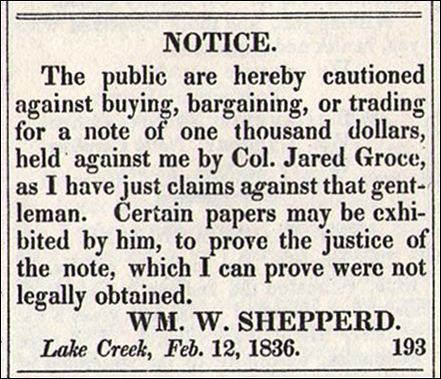 File:W. W. Shepperd Advertisement - Lake Creek.jpg