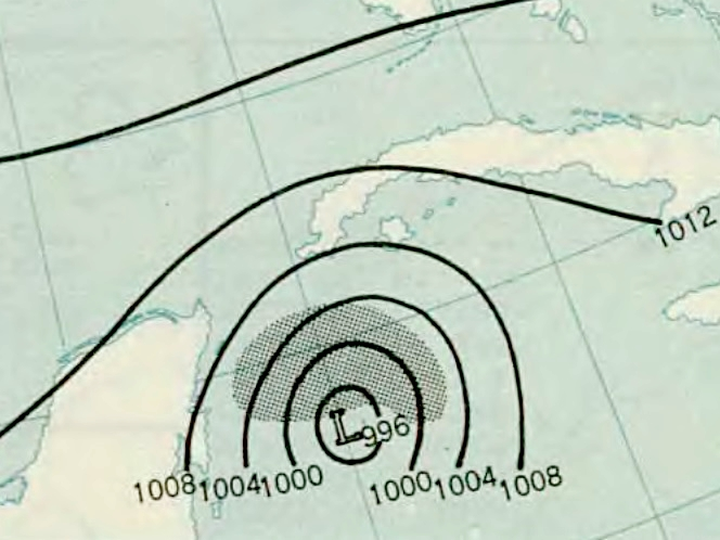 File:Hurricane Hattie analysis 31 Oct 1961.png