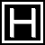 File:H icon, white letter on black background.png