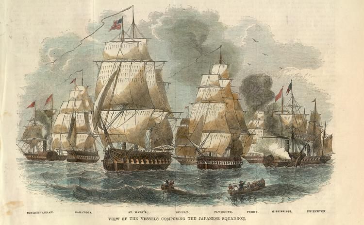 File:Commodore Perry's second fleet.jpg