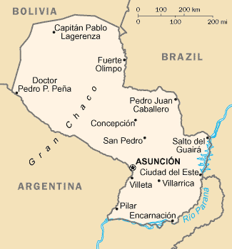 Map of Paraguay