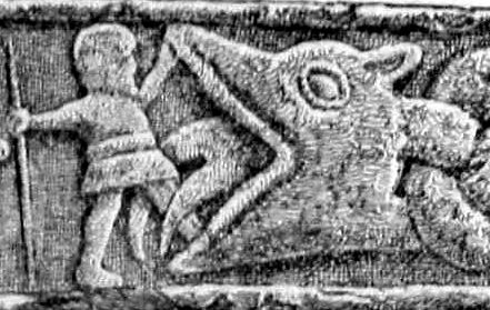 File:Gosforth Cross Víðarr detail.jpg