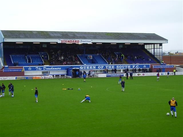 File:Palmerston Park main stand.JPG