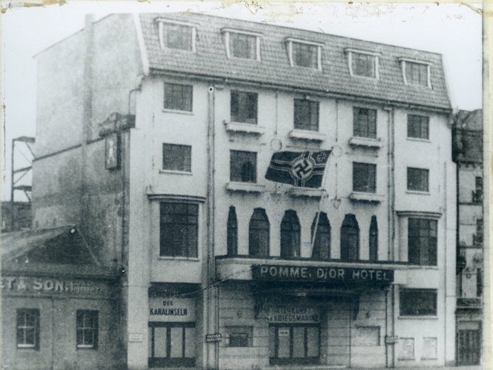 File:Nazi flag over Pomme d'Or hotel, Jersey.jpg