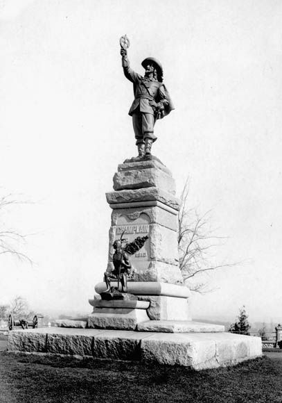 File:Champlain statue with archer.jpg